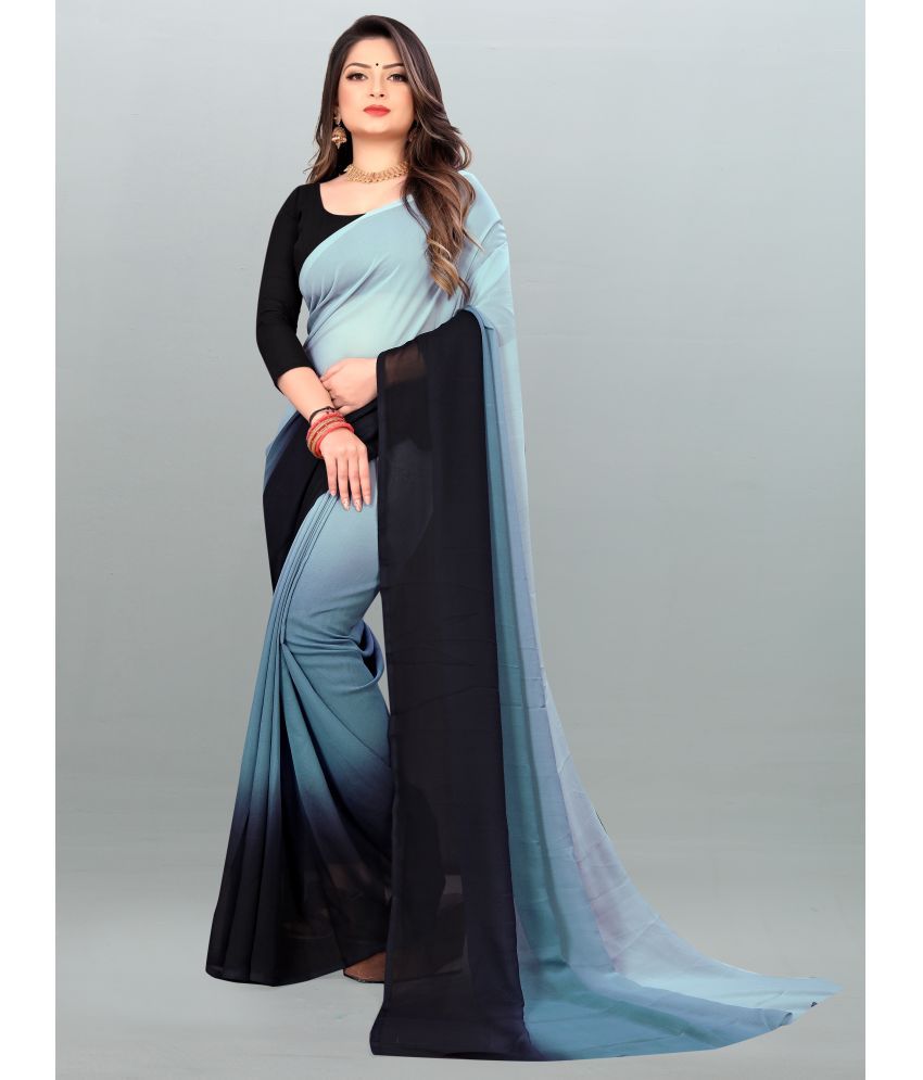     			ANAND SAREES - Grey Georgette Saree With Blouse Piece ( Pack of 1 )