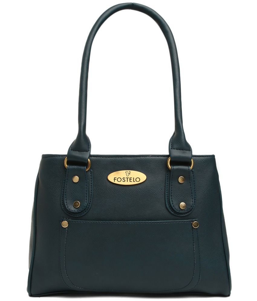     			Fostelo - Blue PU Shoulder Bag