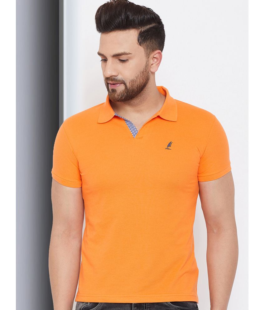     			HARBOR N BAY - Orange Cotton Blend Regular Fit Men's Polo T Shirt ( Pack of 1 )