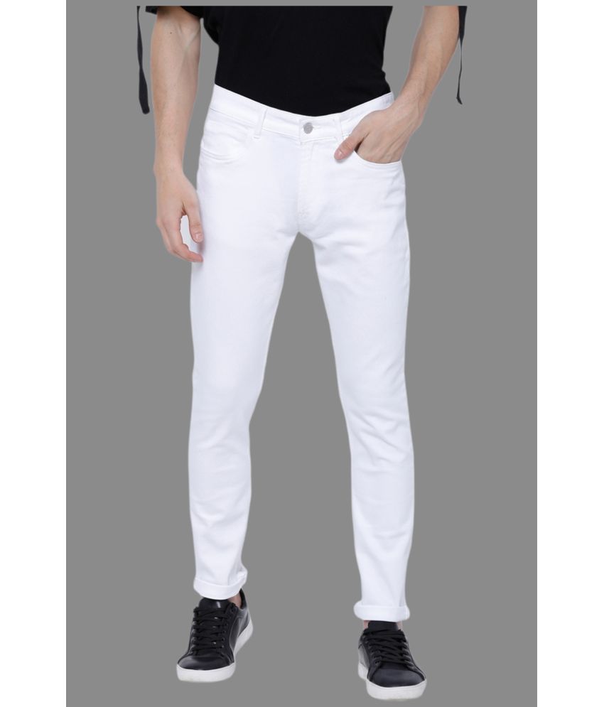     			Lawson - White Denim Slim Fit Men's Jeans ( Pack of 1 )