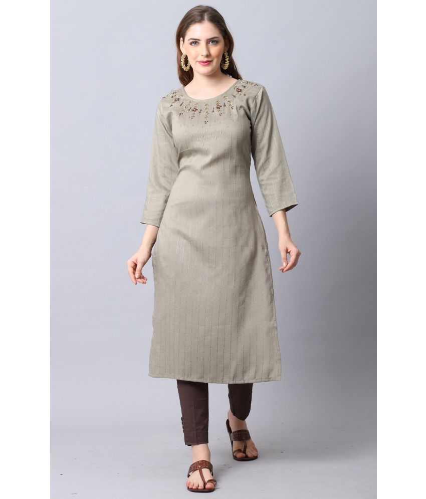     			Rajnandini - Olive Rayon Women's A-line Kurti ( Pack of 1 )