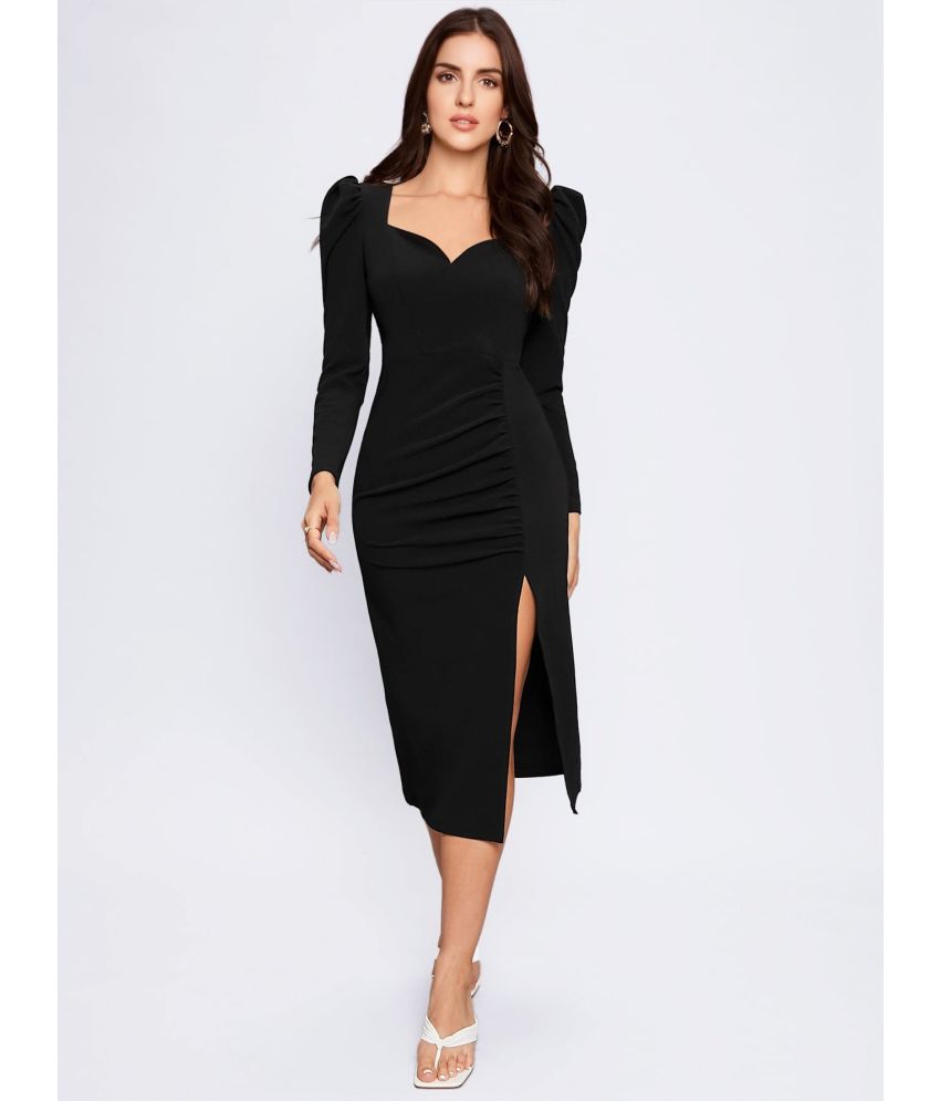     			Sheetal associates - Black Polyester Women's Side Slit Dress ( Pack of 1 )