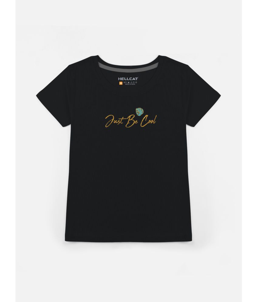     			HELLCAT - Black Cotton Blend Girls T-Shirt ( Pack of 1 )
