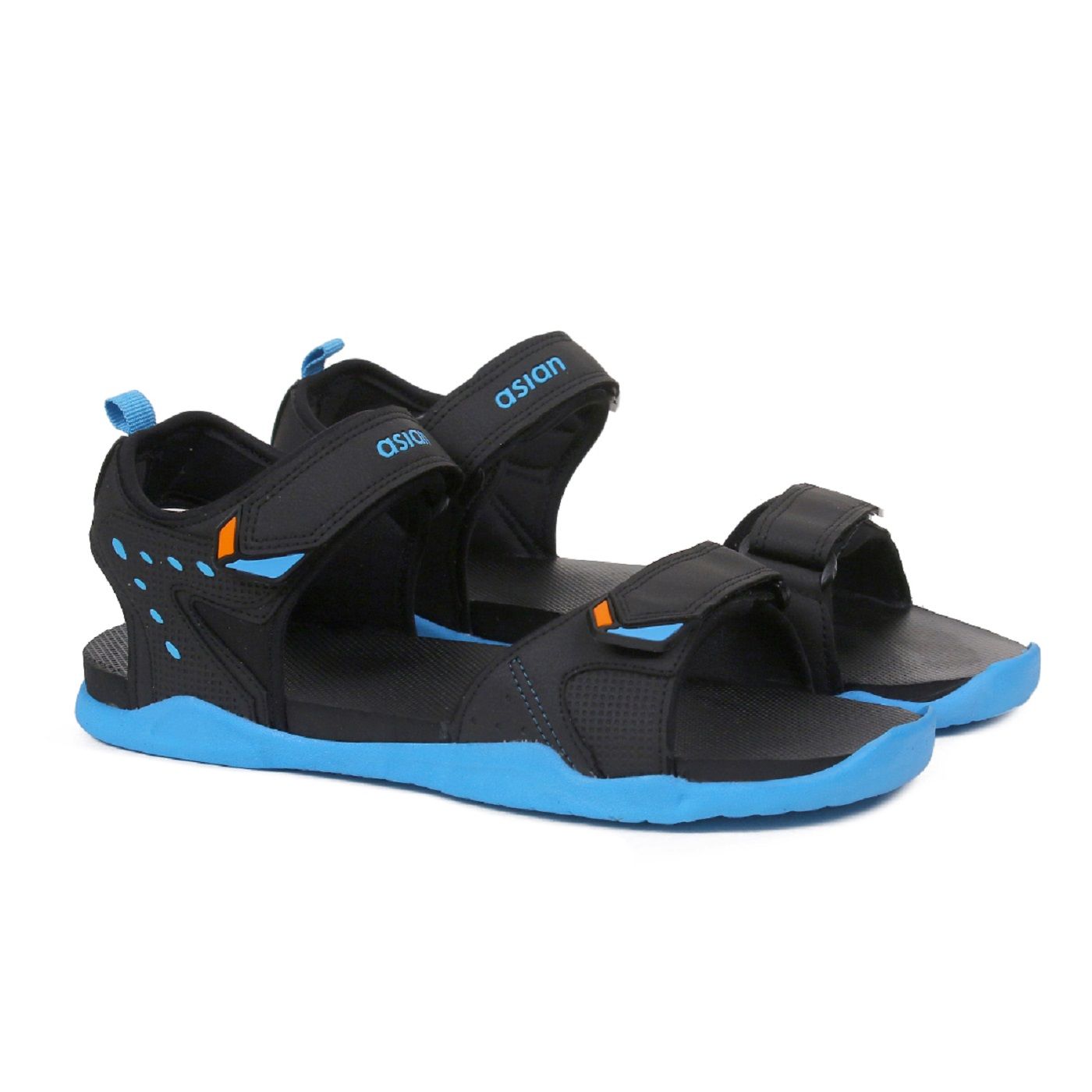     			ASIAN - Black Men's Floater Sandals