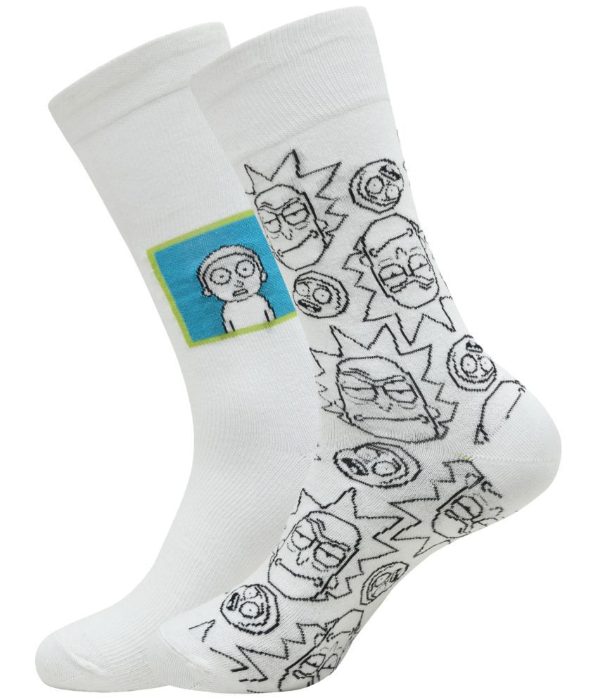     			Balenzia - Cotton Blend Men's Self Design Multicolor Mid Length Socks ( Pack of 2 )