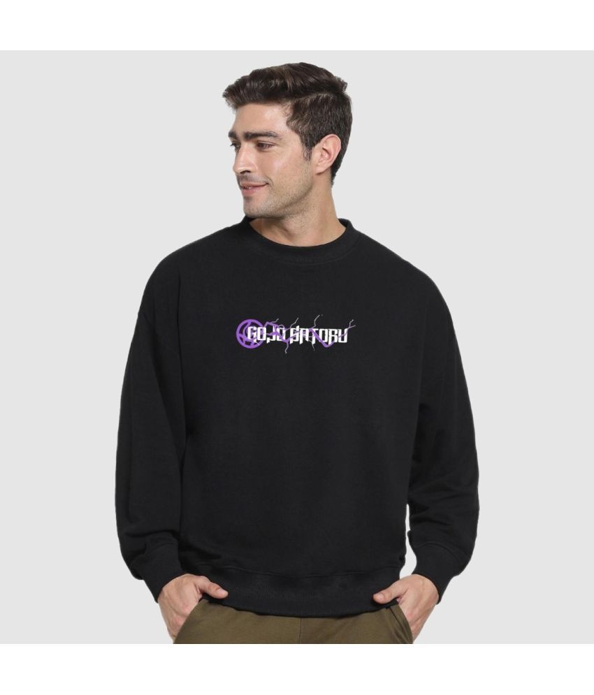 Bewakoof - Black Fleece Oversized Fit Men's Sweatshirt ( Pack of 1 ...
