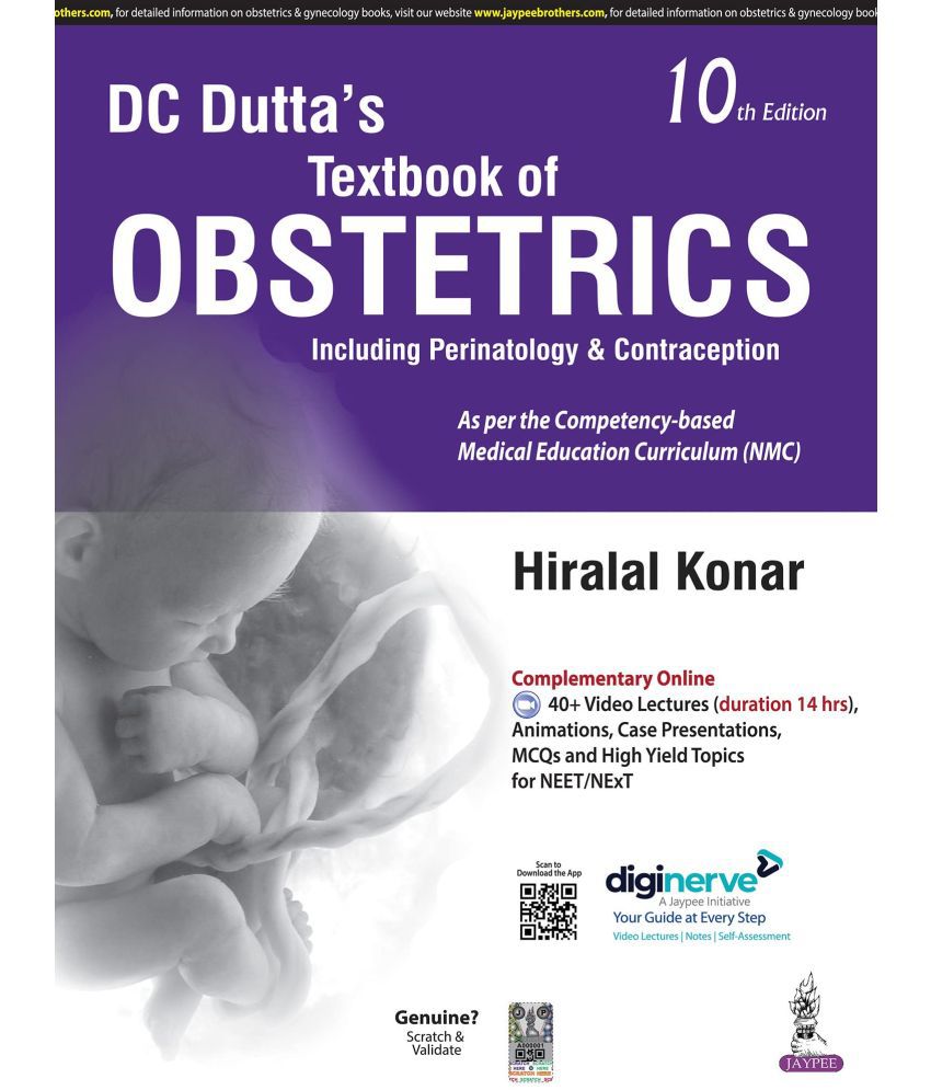     			DC Dutta’s Textbook of Obstetrics Including Perinatology & Contraception 10th edition