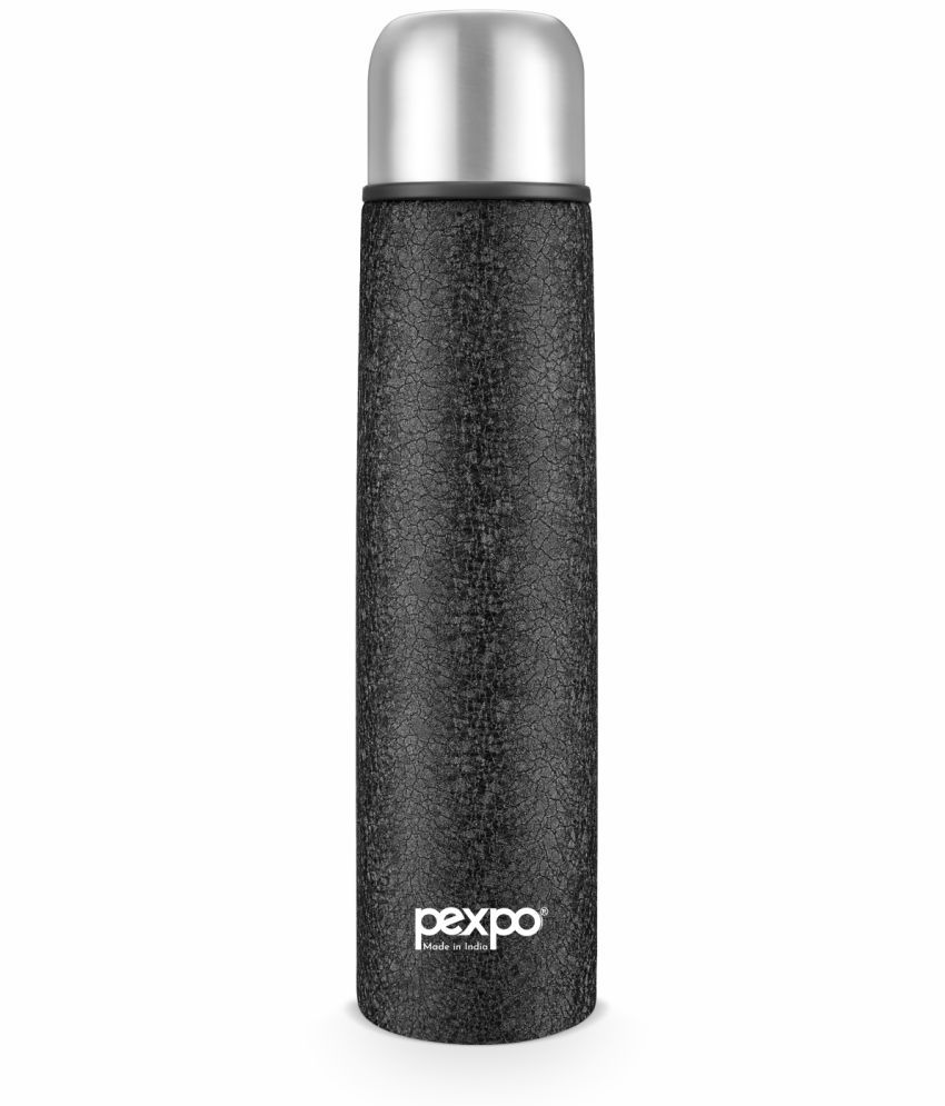     			Pexpo 1000ml 18 Hrs Hot and Cold Flask, Flip Pro 1000ml Vacuum Water Bottle (Pack of 1, Black)