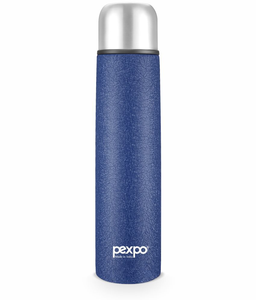     			Pexpo 500ml 18 Hrs Hot and Cold Flask, Flip Pro 500ml Vacuum Water Bottle (Pack of 1, Blue)