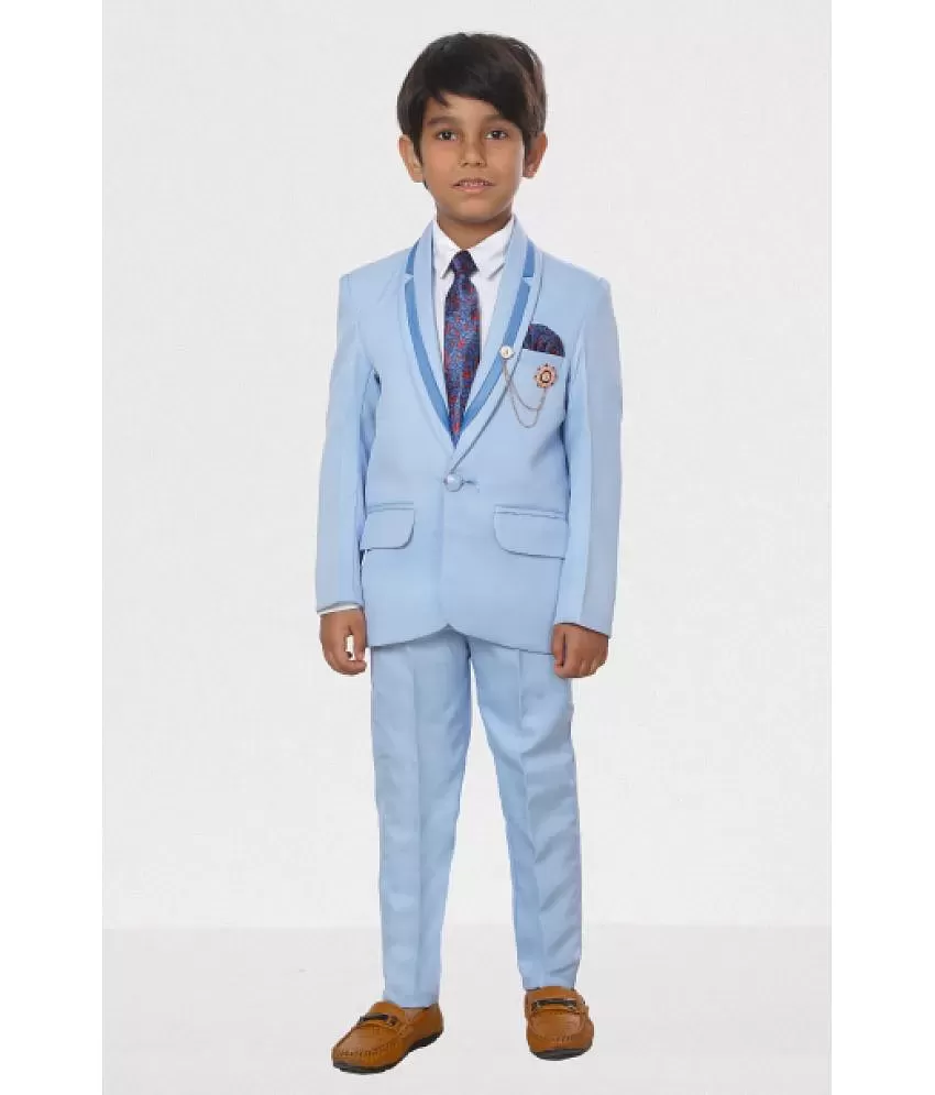 DKGF Fashion  Light Blue Polyester Boys Suit  Pack of 1   Buy DKGF  Fashion  Light Blue Polyester Boys Suit  Pack of 1  Online at Low Price   Snapdeal