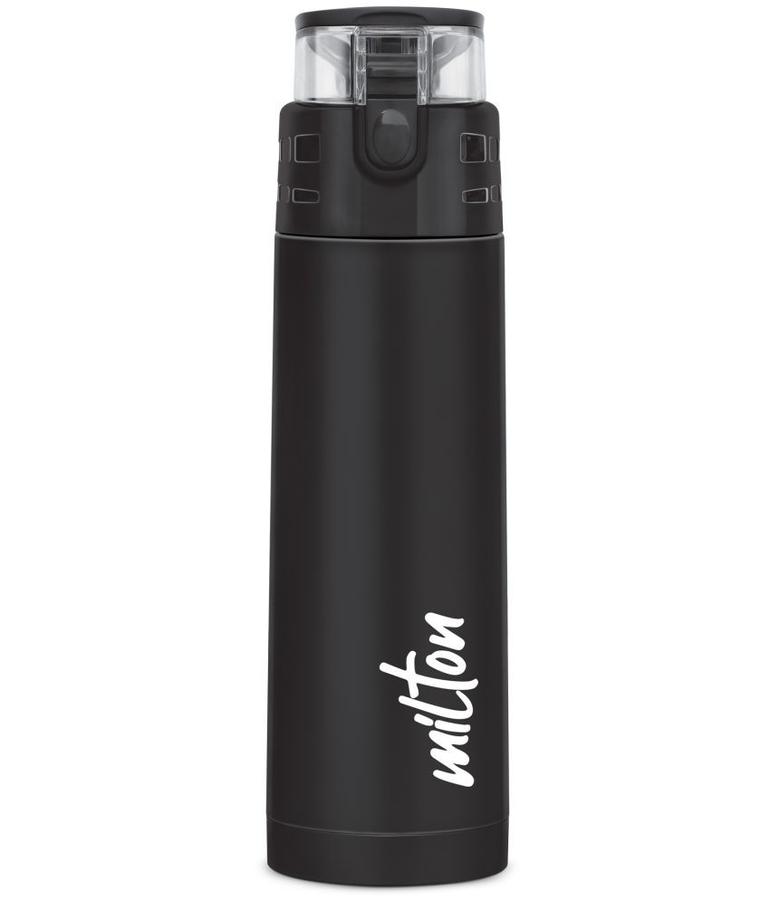     			Milton Atlantis 400 Thermosteel Insulated Water Bottle, 350 ml, Black | Hot and Cold | Leak Proof | Office Bottle | Sports | Home | Kitchen | Hiking | Treking | Travel | Easy To Carry | Rust Proof
