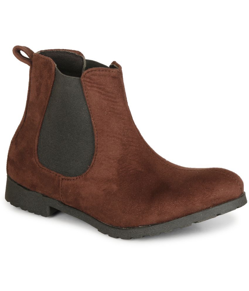     			Saheb - Brown Women's Ankle Length Boots