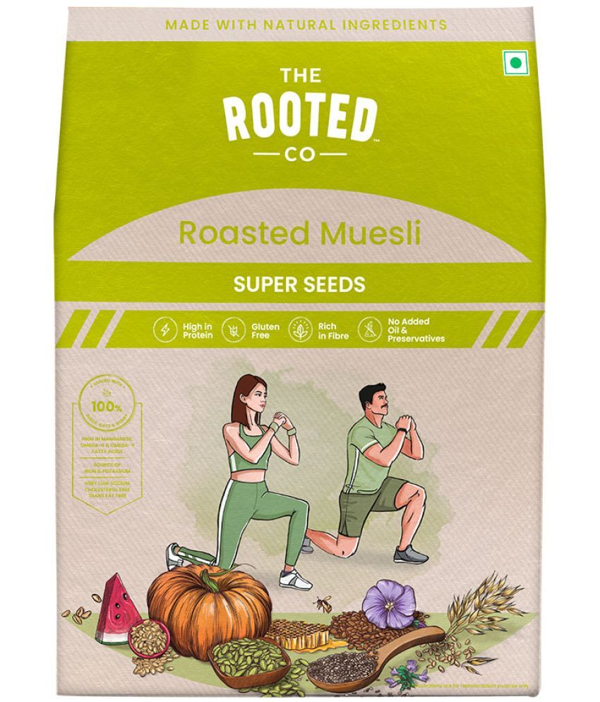     			The Rooted Co Super Seeds Roasted Muesli 400 gm