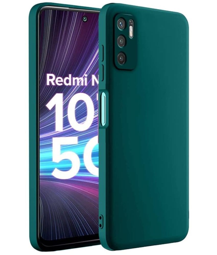     			ZAMN - Green Silicon Plain Cases Compatible For Xiaomi Poco M3 Pro 5G ( Pack of 1 )