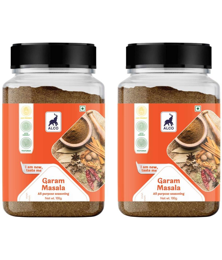     			Alco Spices Garam Masala  | 100% Organic & Vegetarian- 100gm Jar Pack of 2 - 200 gm