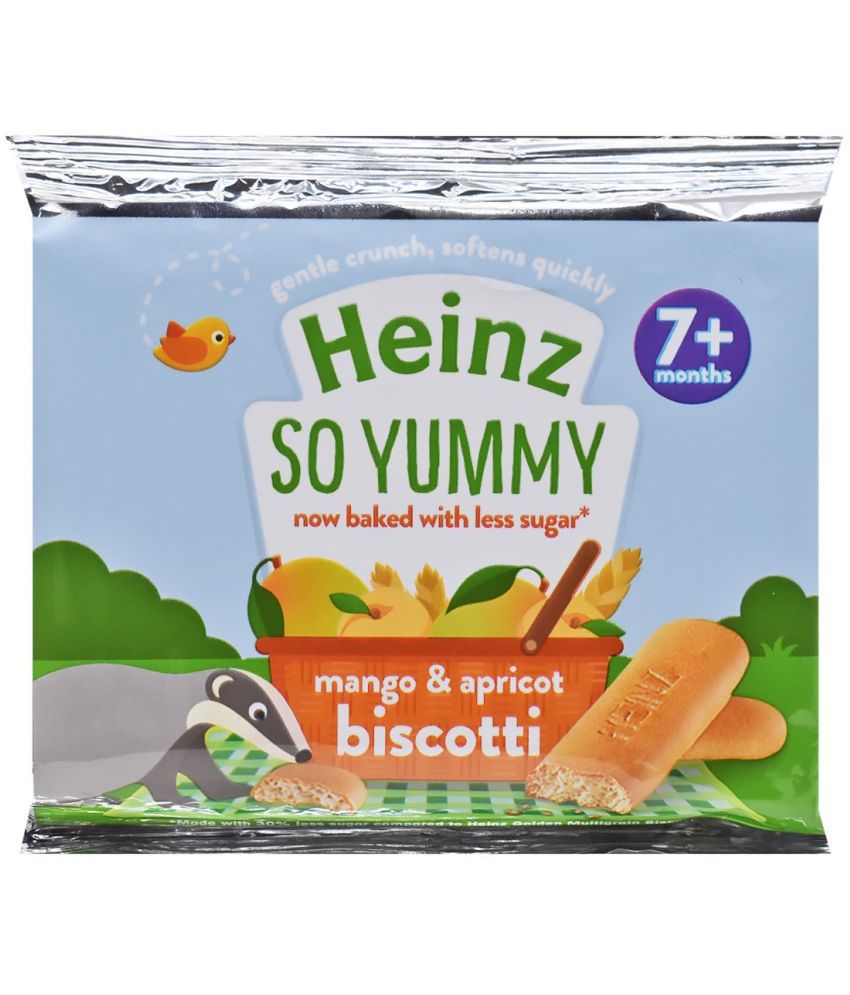     			Heinz Biscotti Snack, Mango And Apricot Snack Foods for 6 Months + ( 60 gm )