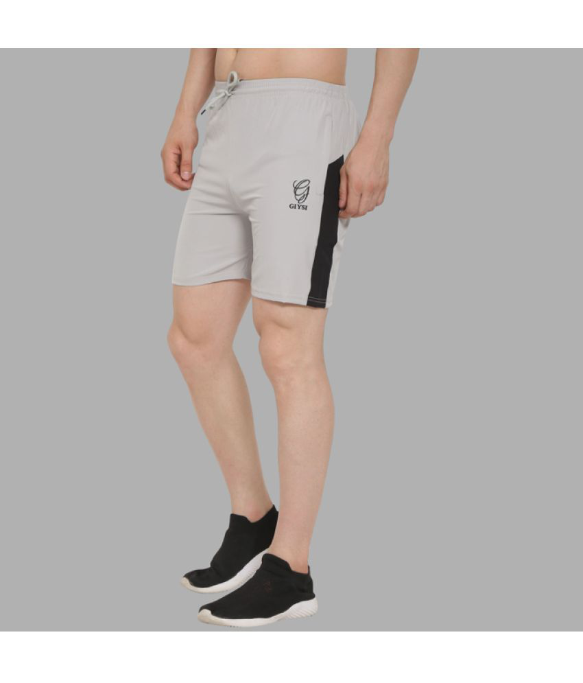 GIYSI - Grey Polyester Men's Gym Shorts ( Pack of 1 )