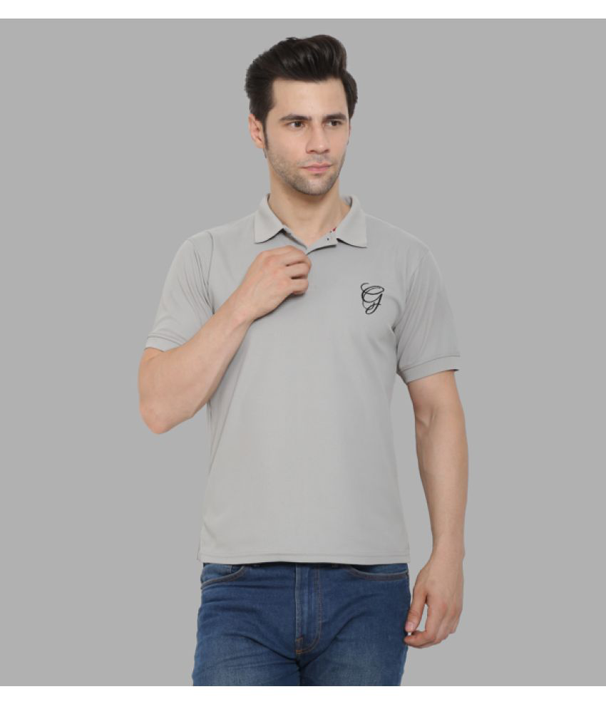     			GIYSI - Grey Polyester Slim Fit Men's Polo T Shirt ( Pack of 1 )