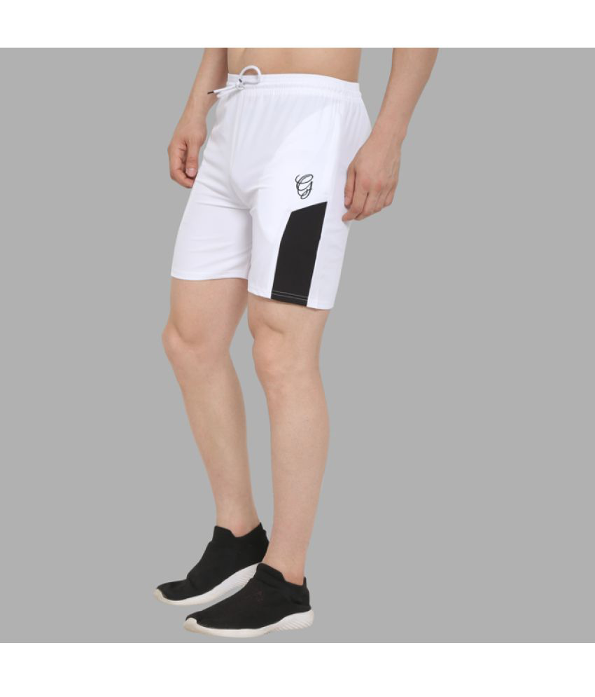     			GIYSI - White Polyester Men's Shorts ( Pack of 1 )