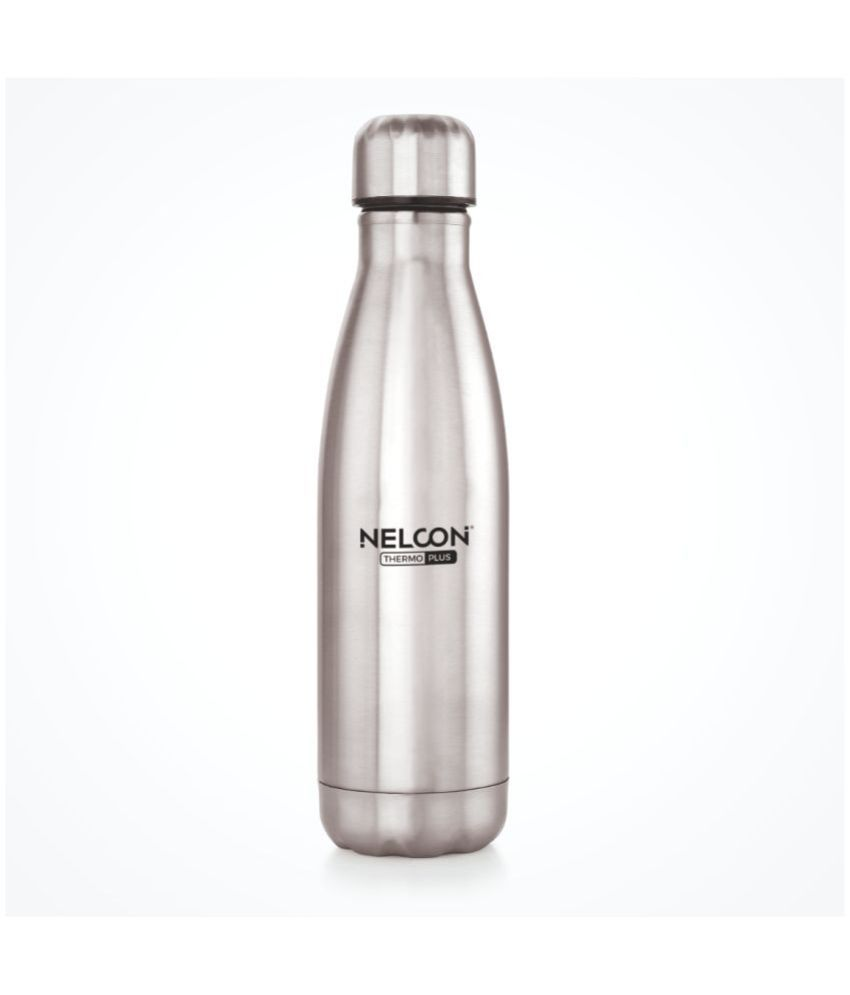     			Nelcon Cola Silver Water Bottle 350ML (Set of 1)