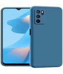 Oppo - Blue Silicon Plain Cases Compatible For Oppo A16 ( Pack of 1 )