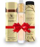 Ramsons - EXOTICA Combo of 3 for Women |1 EDP 100 ML |1 Deo Spray 200 ML |1 Talc Powder 100 GM