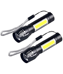 Generic - 7W Rechargeable Flashlight Torch ( Pack of 2 )