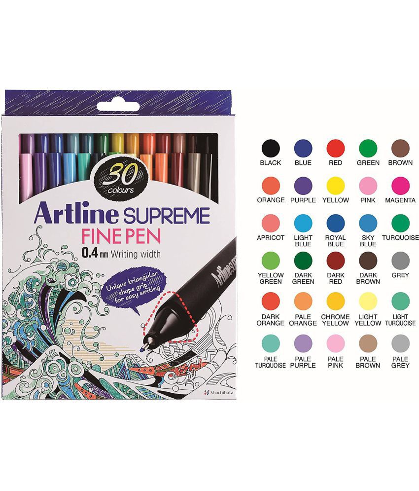    			Artline Refil Fineliner Pen Fineliner Pen (Pack Of 30, Multicolor)