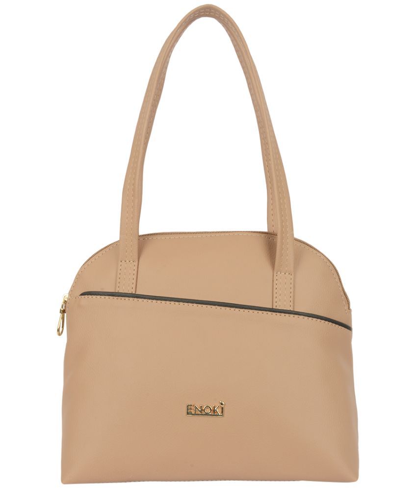     			Enoki - Beige Artificial Leather Shoulder Bag