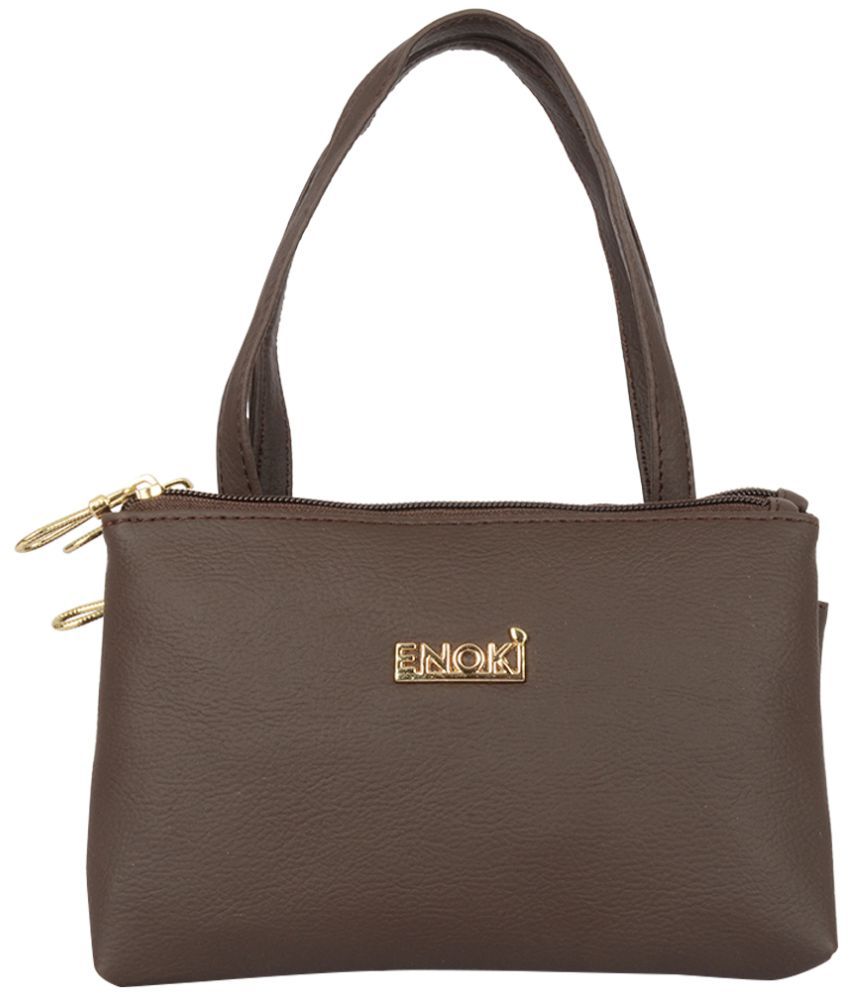     			Enoki - Brown Artificial Leather Handheld