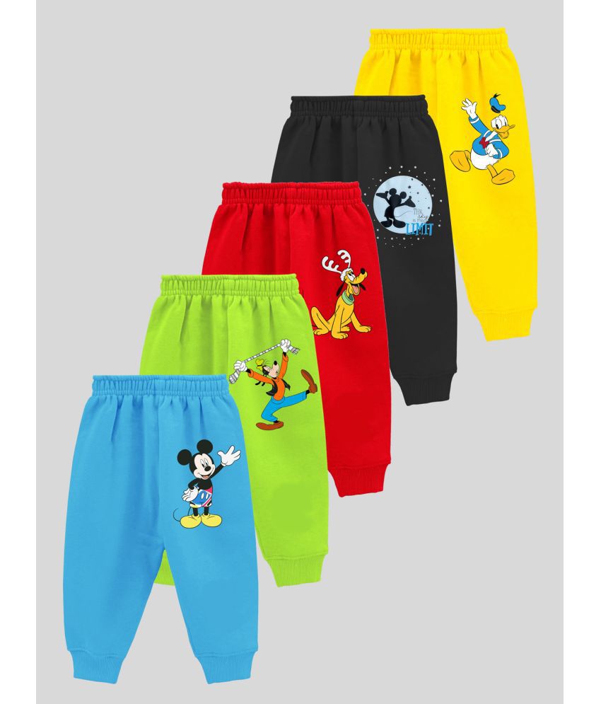     			Kuchipoo - Multi Color Cotton Blend Boys Trackpant ( Pack of 5 )