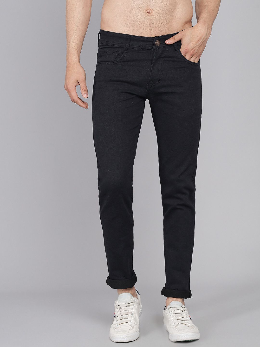 PODGE - Black Denim Slim Fit Men's Jeans ( Pack of 1 )