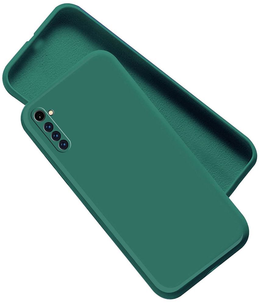     			ZAMN - Green Silicon Plain Cases Compatible For Realme 6I ( Pack of 1 )