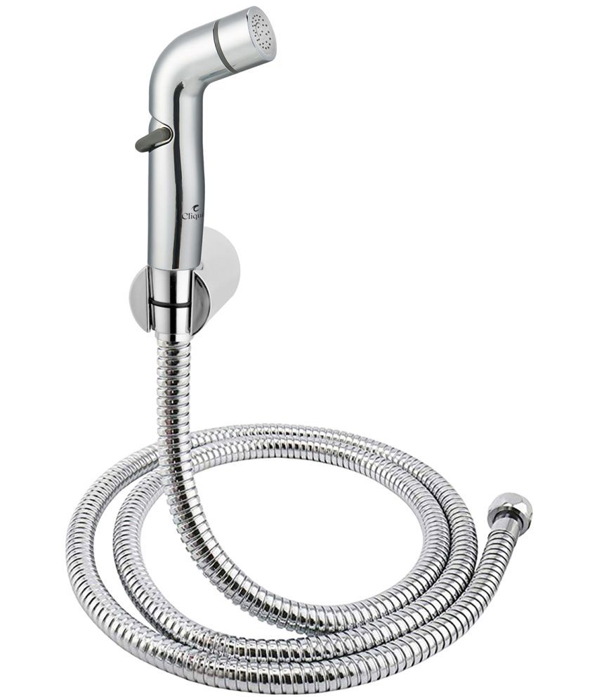     			Cliquin KSHF2208 ABS Health Faucet with SS-304 Grade 1 Meter Flexible Hose Pipe and Wall Hook Health Faucet(Wall Mount Installation Type)