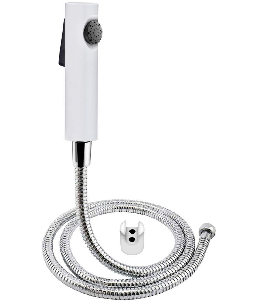     			Cliquin KSHF2209 ABS Health Faucet with SS-304 Grade 1 Meter Flexible Hose Pipe and Wall Hook Health Faucet(Wall Mount Installation Type)