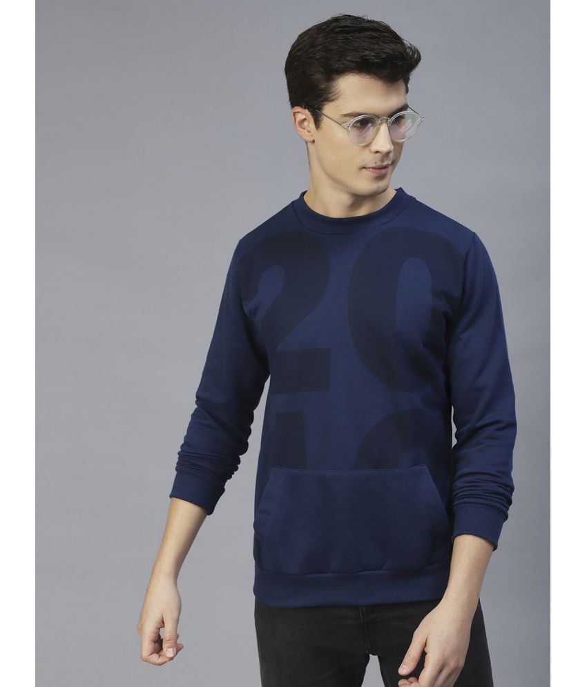     			Rigo - Blue Fleece Regular Fit Men's Sweatshirt ( Pack of 1 )