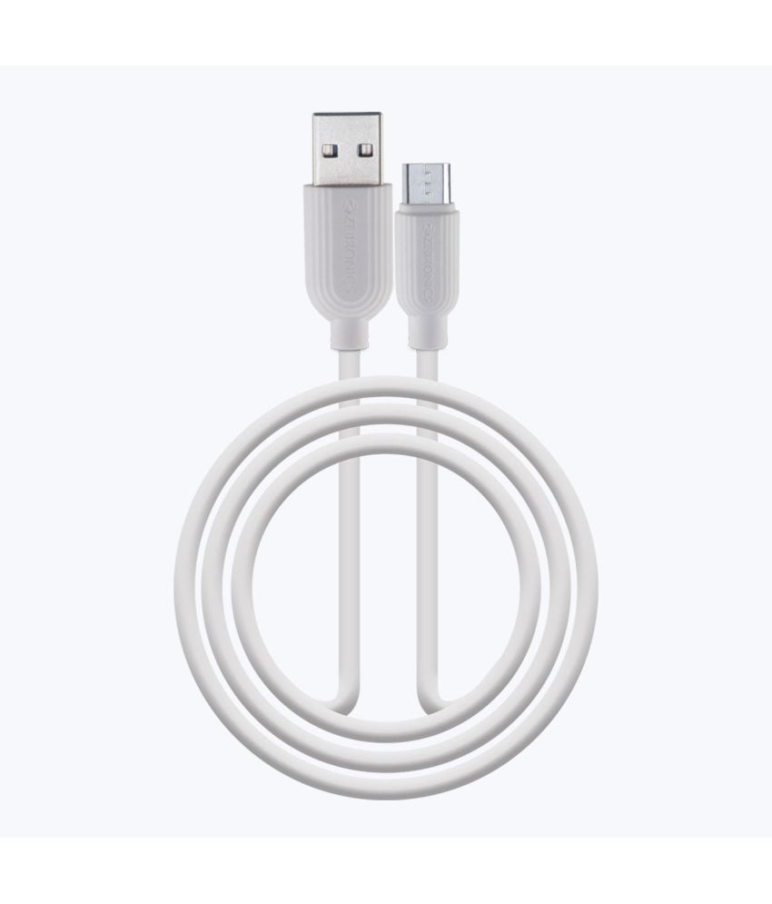     			Zebronics - White 3A Micro USB Cable 1 Meter