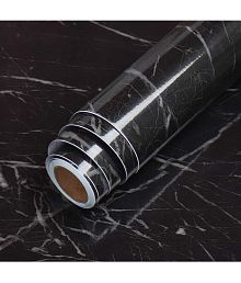 GEEO - Black marble design for kitchen foil wallpaper, Wallpaper ( 60 x 200 ) cm ( Pack of 1 )