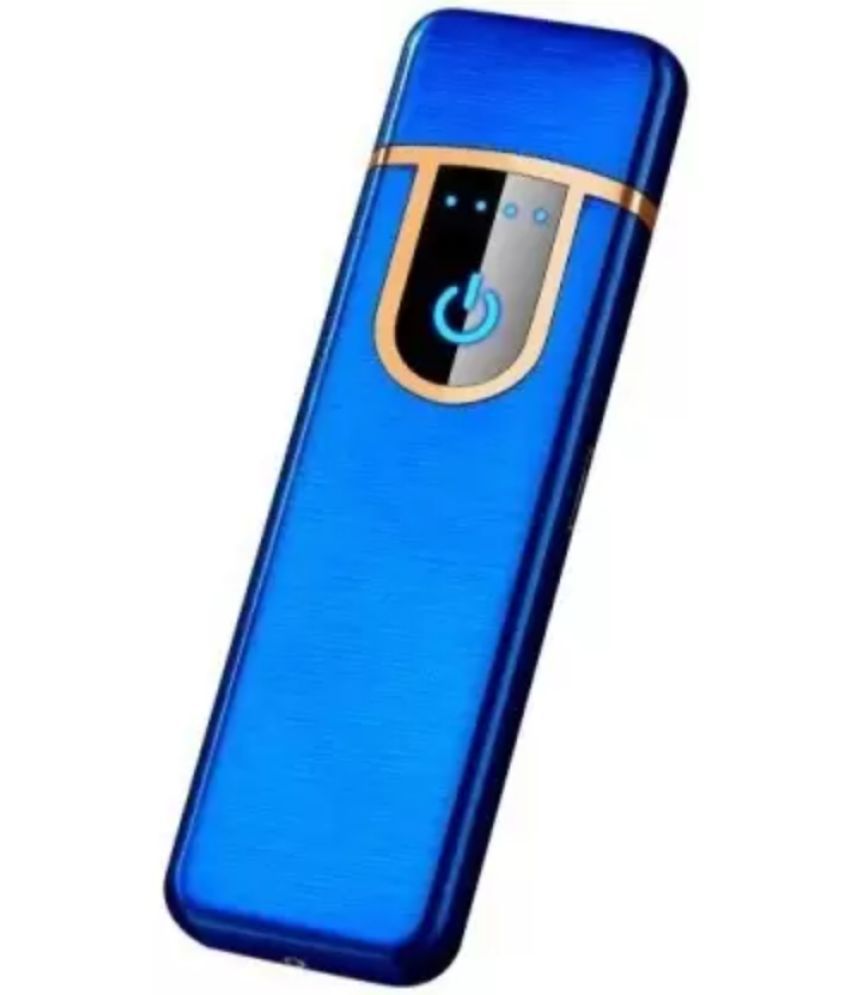     			FlabberGast - Light Blue Stainless Steel Cigarette Lighter ( Pack of 1 )