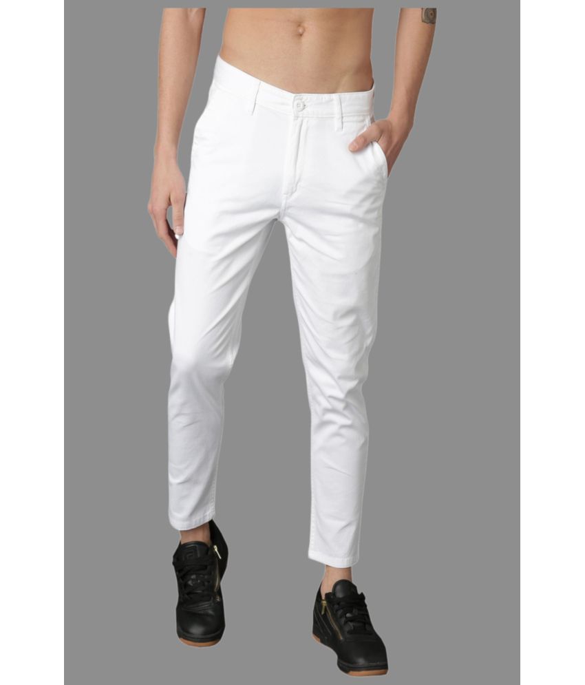     			HALOGEN White Regular Chinos ( Pack of 1 )