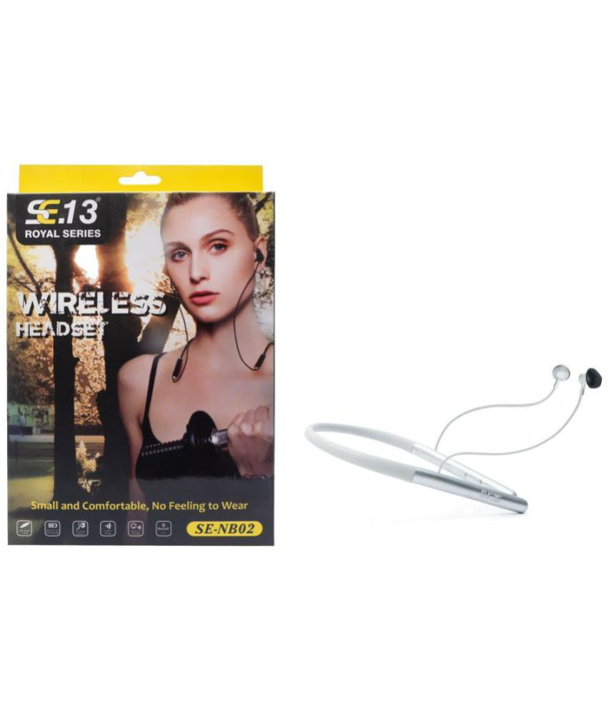 SE-13 ROYAL SERIES On Ear Bluetooth Neckband 30 Hours Playback IPX5(Splash & Sweat Proof) Magnetic earpeice -Bluetooth V 5.0 Assorted