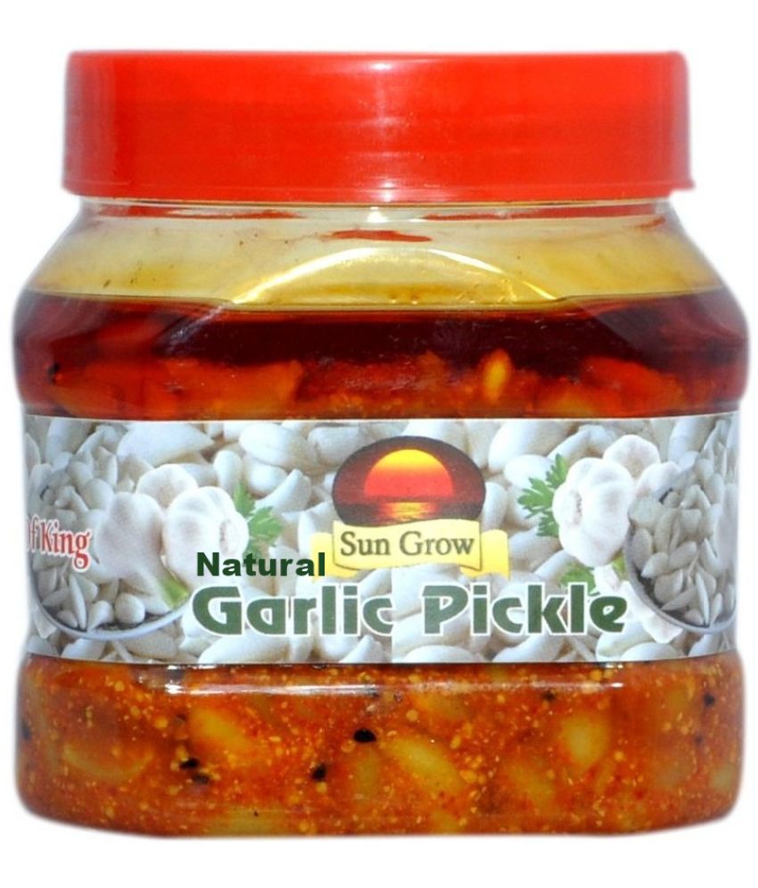     			Sun Grow Natural MotherMade Homemade Organic Herbal Masala Garlic Pickle Lashun Ka achar Pickle 500 g
