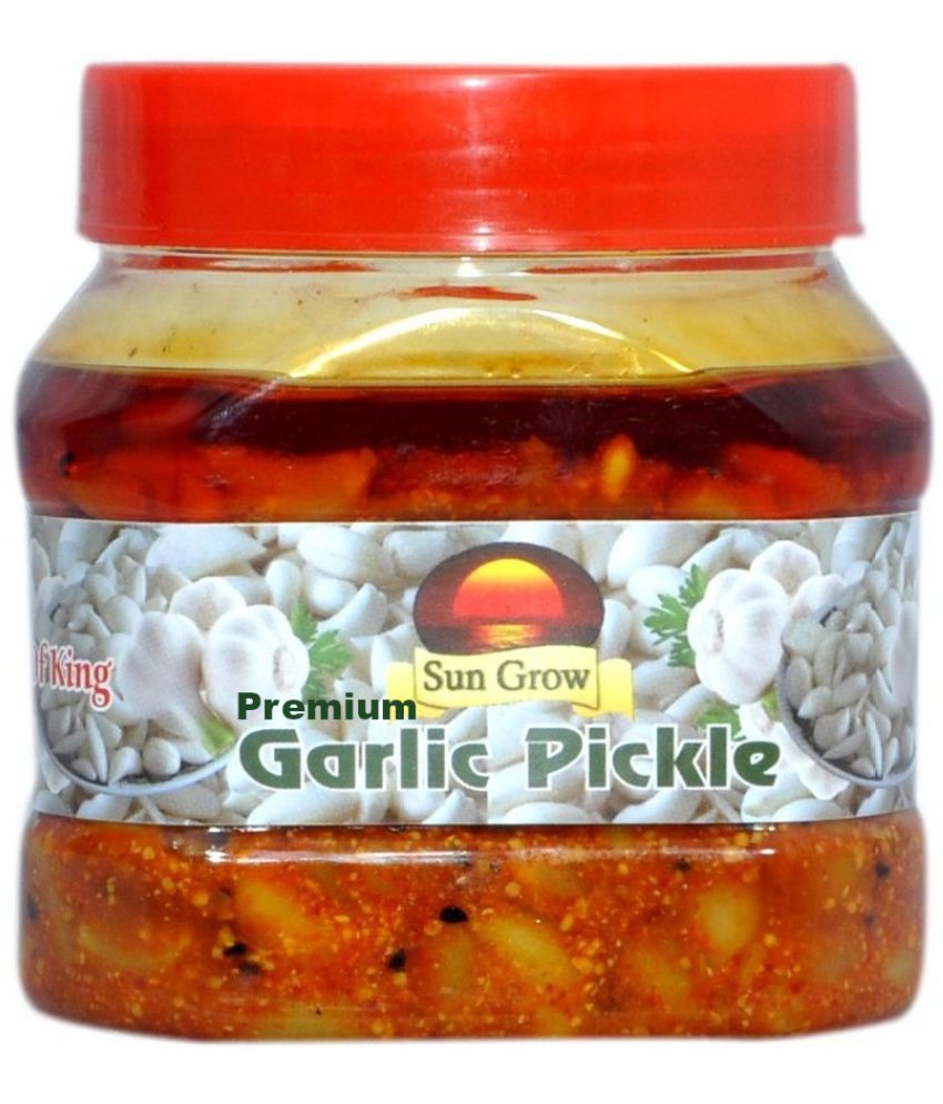     			Sun Grow Premium MotherMade Homemade Organic Herbal Masala Garlic Pickle Lashun Ka achar Pickle 500 g