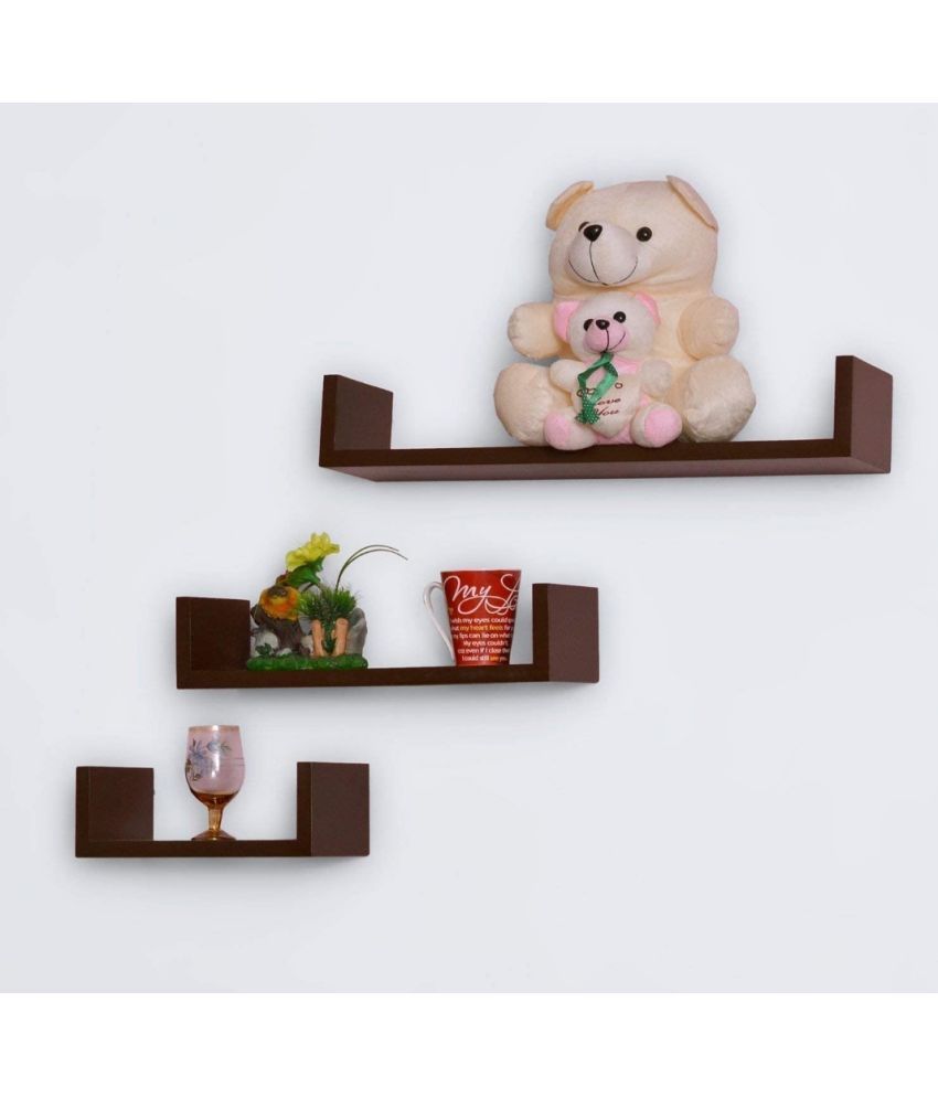 TFS Floating Shelves Brown MDF Pack of 1 Buy TFS Floating Shelves