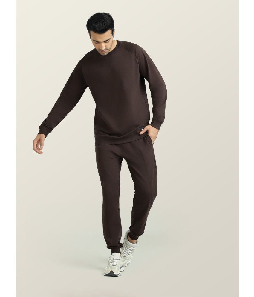    			XYXX - Brown Cotton Blend Regular Fit Men's Tracksuit ( Pack of 1 )