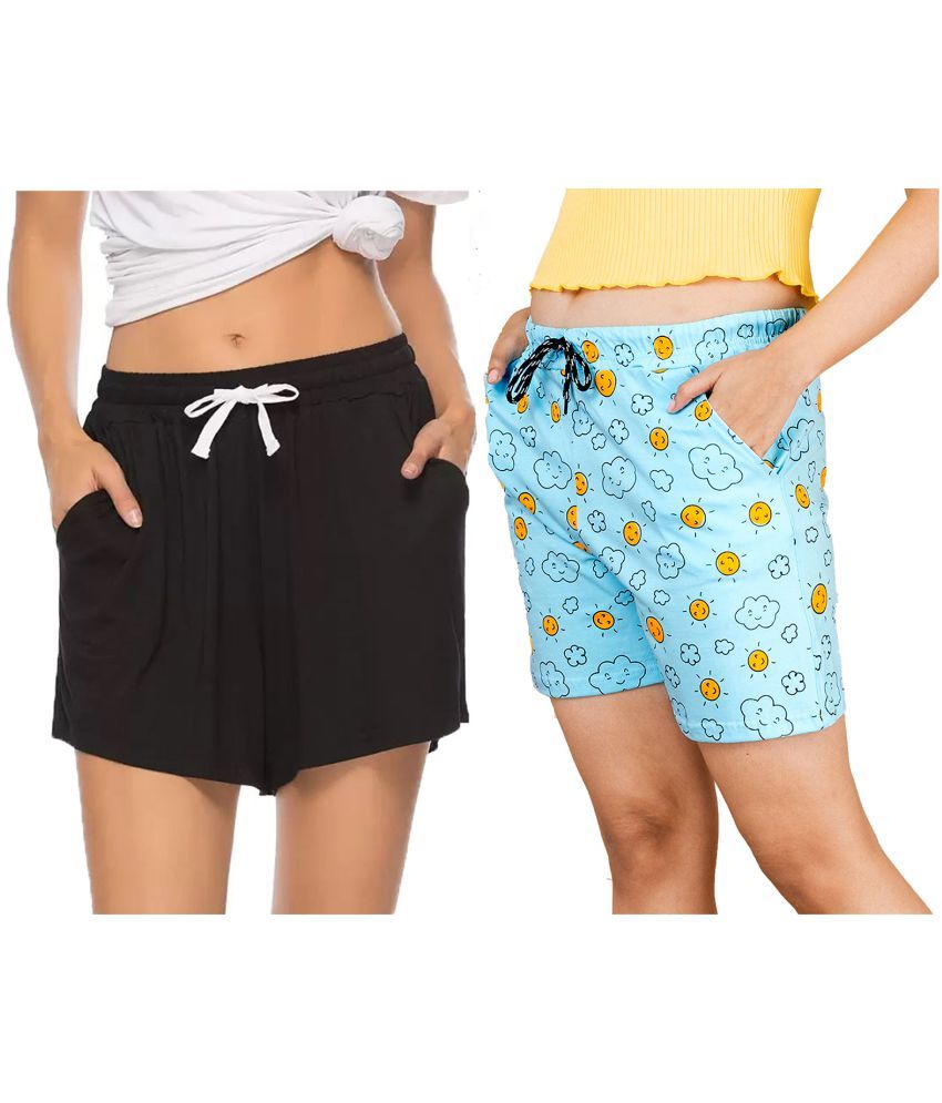     			powermerc Cotton Hot Pants - Blue Pack of 2