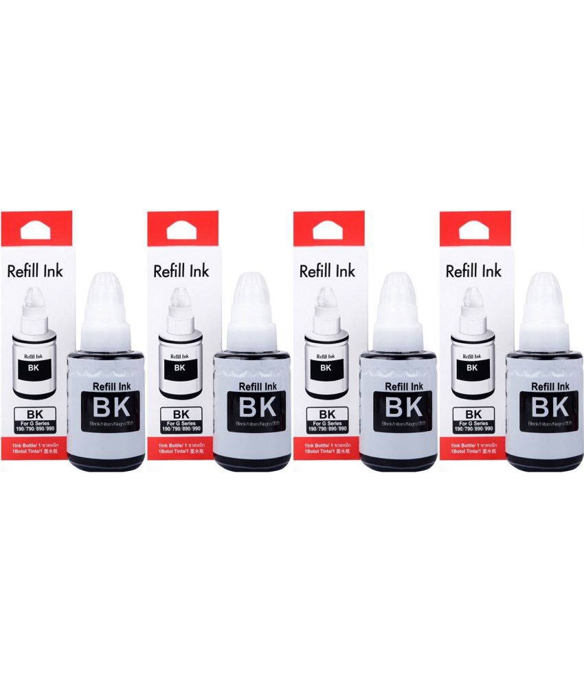     			zokio Refill Ink Gi-790 Black Pack of 4 Cartridge for Inkjet Printers G1000,G1010,G1100,G2000,G2002,G2010,G2012,G2100,G3000,G3010,G3012,G3100,G4000,G4010