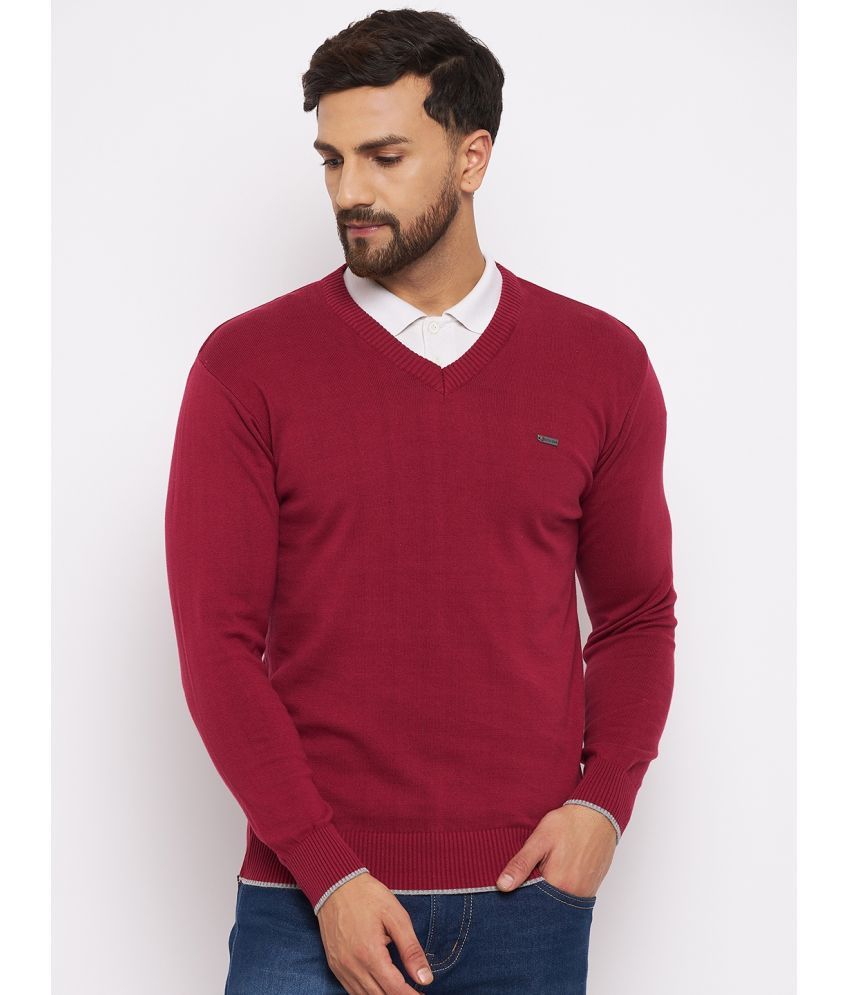     			Duke - Red Woollen Blend Men's Pullover Sweater ( Pack of 1 )