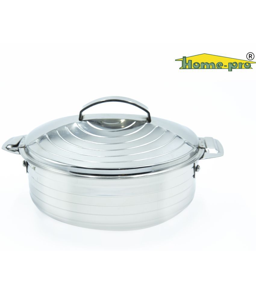     			HomePro - High grade Stainless Steel Designer Jupiter Casserole & Serving bowl 1500ml | Hotpot | Double wall insulated | hot and cold | Keeps food fresh | Food safe