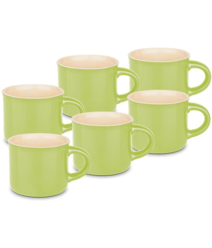     			Treo By Milton Nano D Ceramic Mug Set of 6, 95 ml, Parrot Green